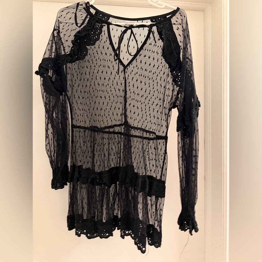 Black sheer dress